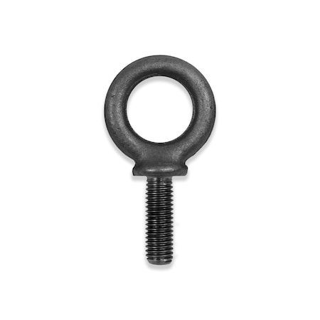 Eye Bolt With Shoulder, 1/2, 1 In Shank, 1-3/16 In ID, Carbon Steel, Self Colored
